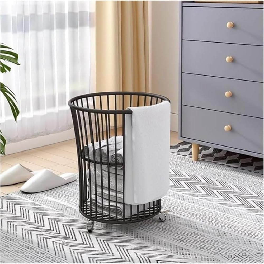 Zxyler ランドリーバスケット 洗濯かご 洗濯カゴ 金属ランドリー